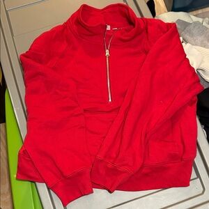 GAP Red Quarter-Zip Pullover